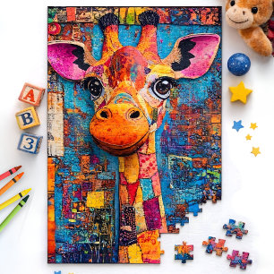 Puzzle Jirafa Colorida Linda