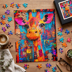 Puzzle Jirafa Colorida Linda