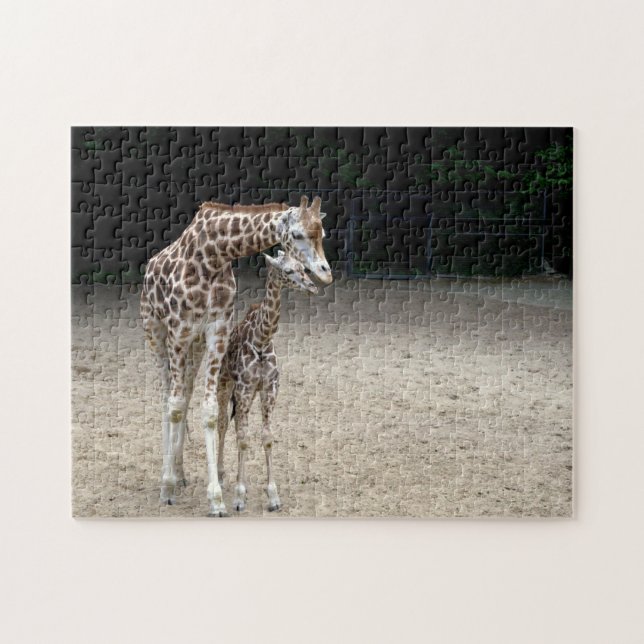 Puzzle Jirafa con el niño (Horizontal)