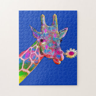 Puzzle Jirafa de la flor