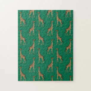 Puzzle Jirafa Mamífero Verde Esmeralda Animal Salvaje Áfr