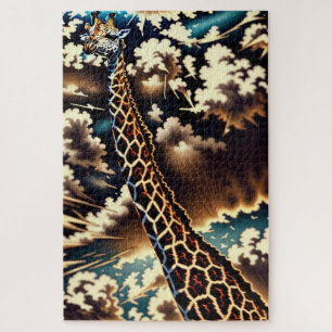 Puzzle Jirafa Surrealista – Diseño Artístico de Animal