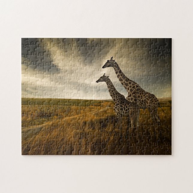 Puzzle Jirafas y el paisaje (Horizontal)