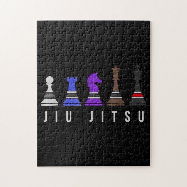 Puzzle jiu jitsu    entrenando ajedrez, regalo bjj con te (Vertical)