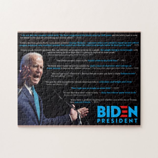 Puzzle Joe Biden cita sobre raza (Horizontal)