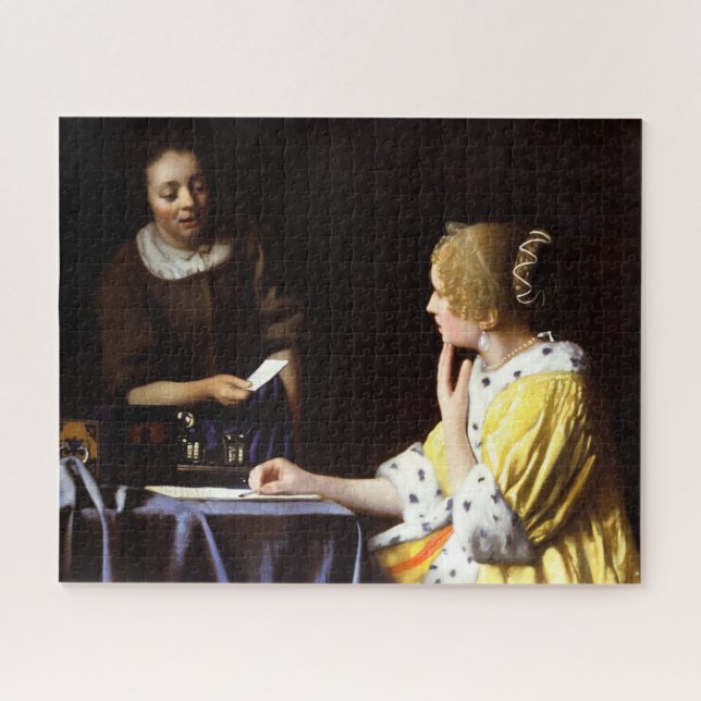Puzzle Johannes Vermeer, amante y empleada doméstica (Horizontal)