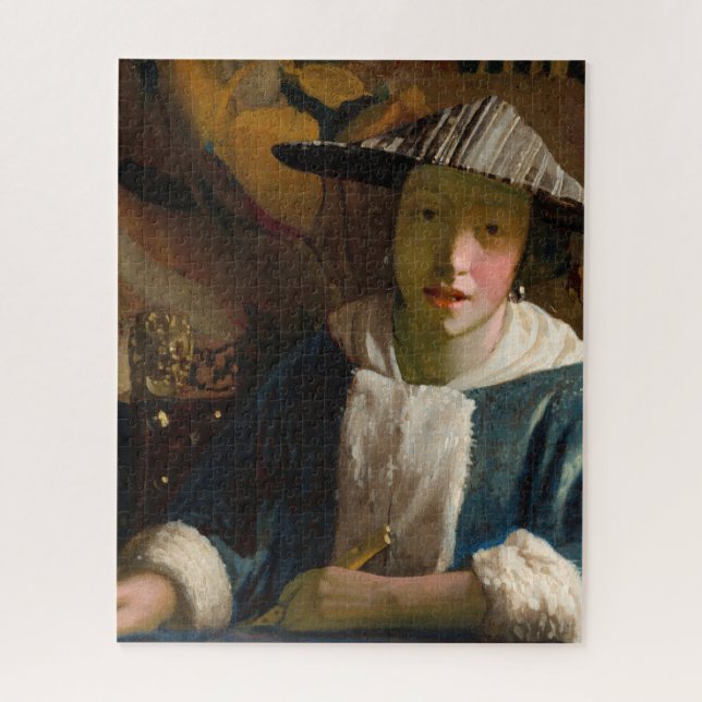 Puzzle Johannes Vermeer - Chica con flauta (Vertical)