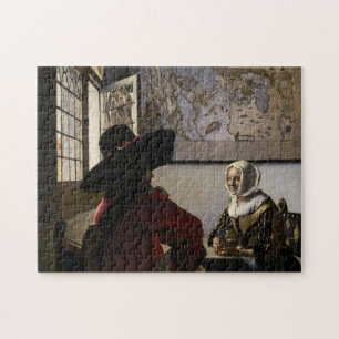 Puzzle Johannes Vermeer - Funcionario con un Chica risibl