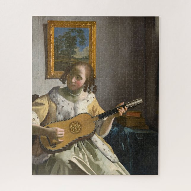 Puzzle Johannes Vermeer, guitarrista (Vertical)