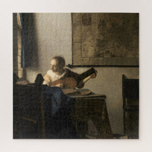 Puzzle Johannes Vermeer - Joven mujer con un Lute