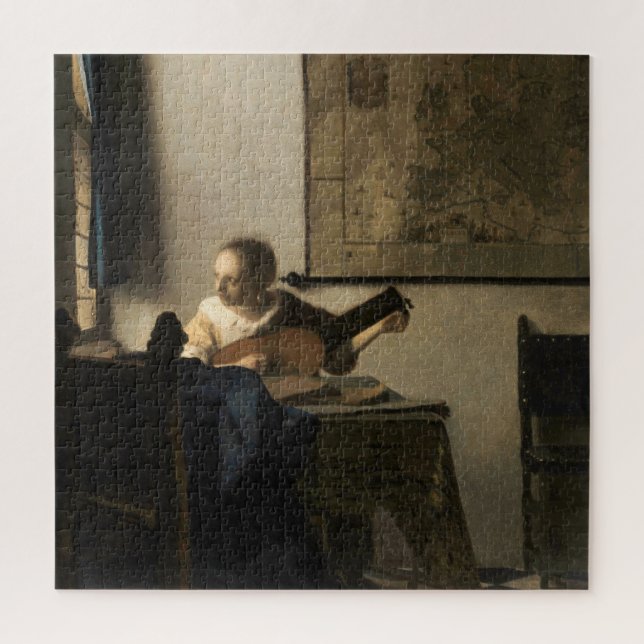 Puzzle Johannes Vermeer - Joven mujer con un Lute (Vertical)