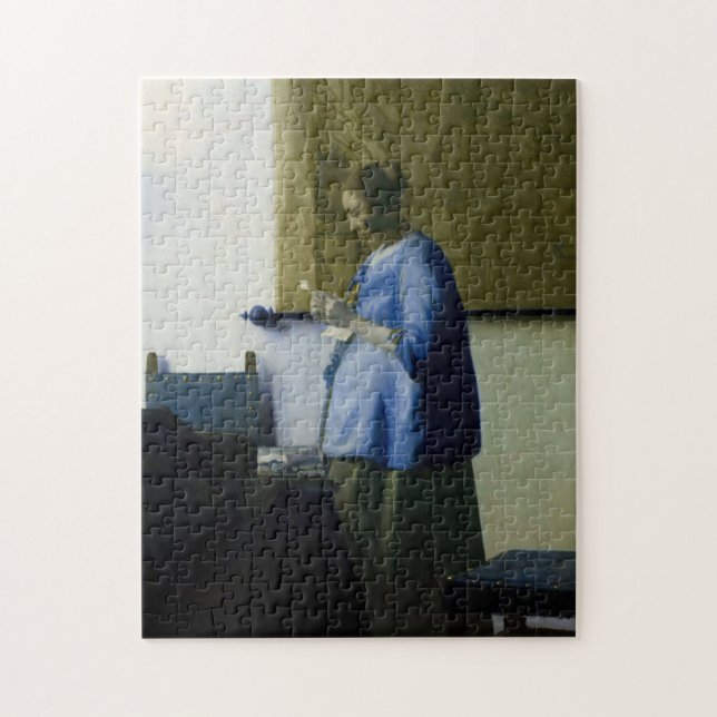 Puzzle Johannes Vermeer - Mujer en azul leyendo una carta (Vertical)