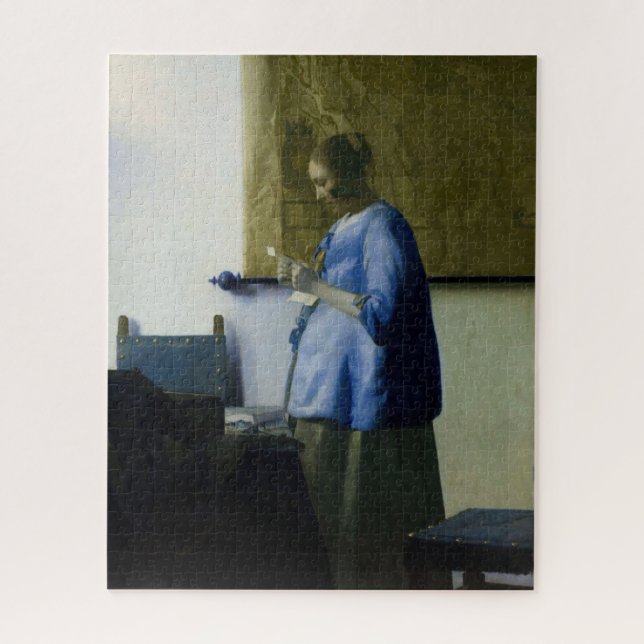 Puzzle Johannes Vermeer - Mujer en azul leyendo una carta (Vertical)
