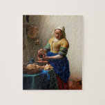 Puzzle Johannes Vermeer. Sirena de leche. Arte fino vinta<br><div class="desc">Johannes Vermeer, el rompecabezas de la Milkmaid.</div>