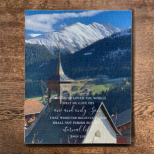 Puzzle John 3:16 Personalizado Texto Foto original de l