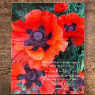 Puzzle John 3:16 Personalizado Texto | Foto original de R