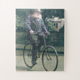 Puzzle John Boyd Dunlop montando bicicleta c 1915 Color R