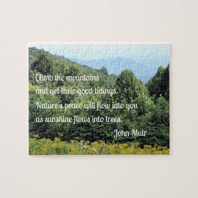Puzzle John Muir: Sube las montañas y consigue su bien (Horizontal)