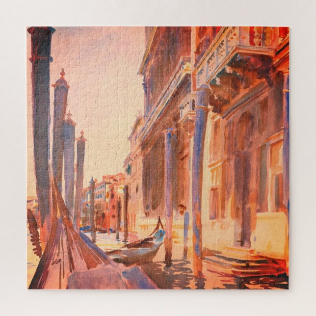 Puzzle John Singer Sargent Gondola Moorings Venice   (Vertical)
