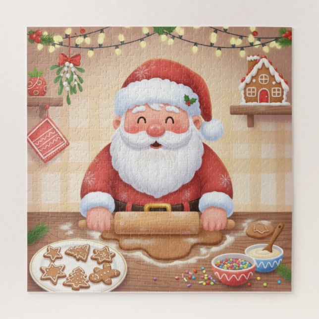Puzzle Jolly Santa's Cookie Kitchen Christmas (Vertical)