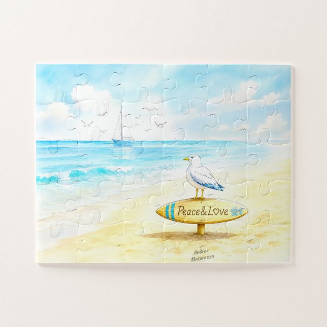 Puzzle Jon Seagull - Paz y Amor  (Horizontal)