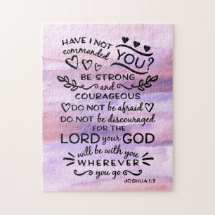 Puzzle Joshua 1 Be Strong Bible Verse