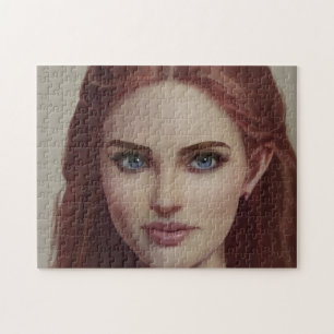 Puzzle Joven joven sonriente de cabello rojo retrato