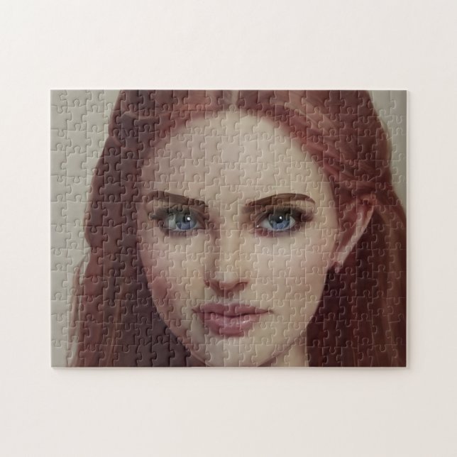 Puzzle Joven joven sonriente de cabello rojo retrato (Horizontal)