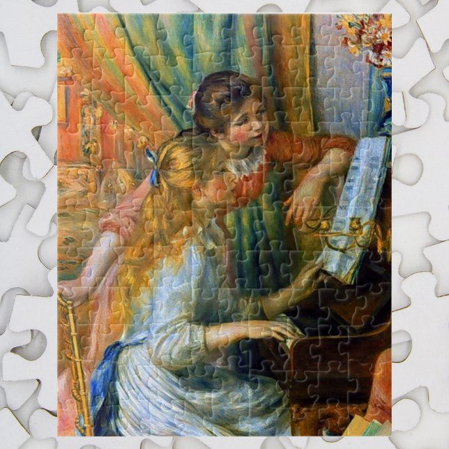 Puzzle Jóvenes Chicas en el piano por Pierre Renoir (Subido por el creador)