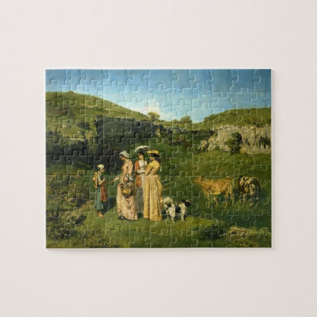 Puzzle Jóvenes damas de la aldea por Gustave Courbet (Horizontal)