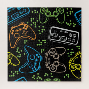 Puzzle joysticks de juegos luminosos: un patrón genial.