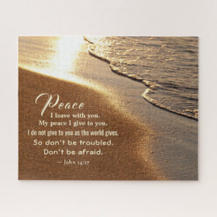 Puzzle Juan 14:27 Jesús dice: "Paz te dejo"