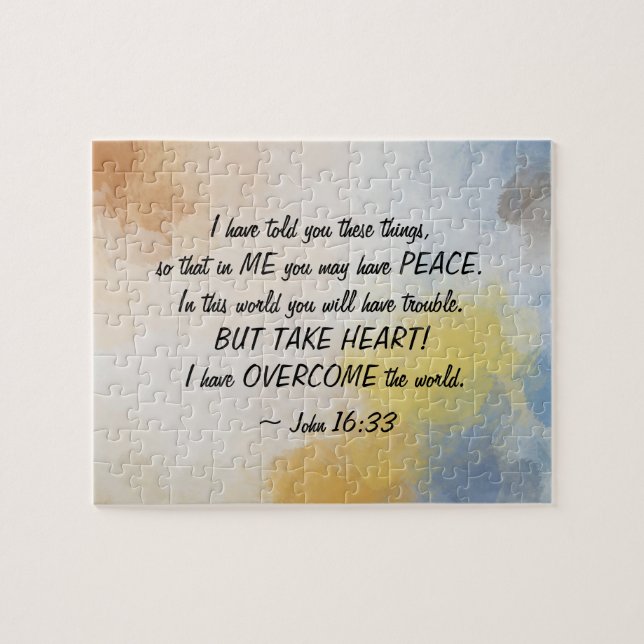Puzzle Juan 16:33 ¡He SUPERADO el mundo! (Horizontal)