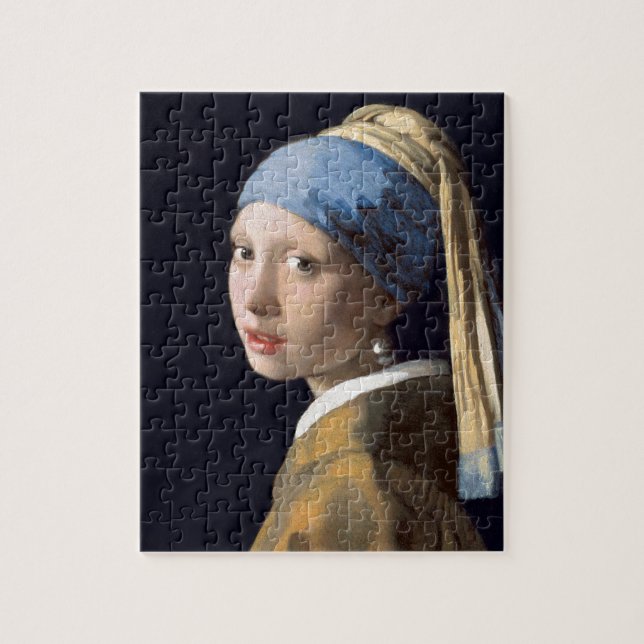 Puzzle Juan Vermeer - chica con un pendiente de la perla (Vertical)