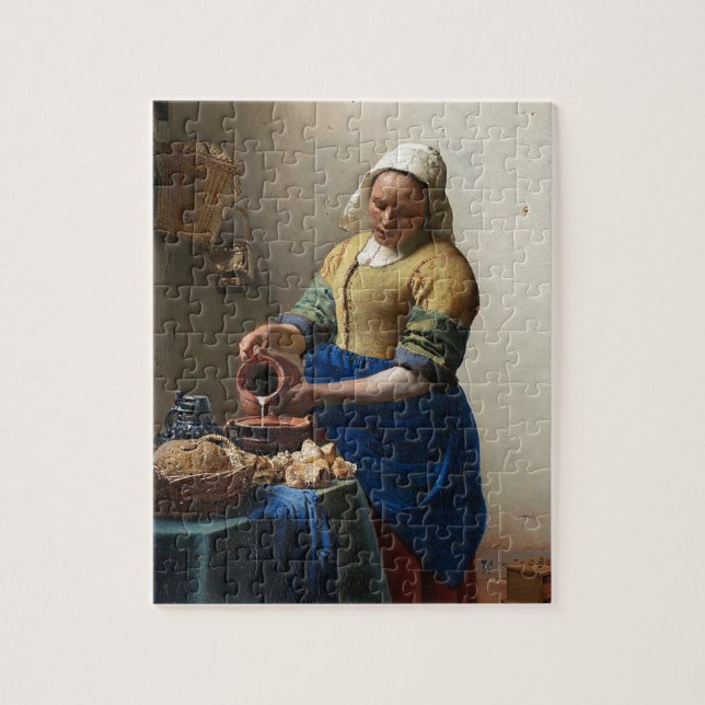 Puzzle Juan Vermeer - la pintura de la lechera (Vertical)