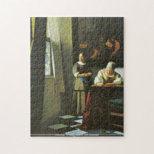 Puzzle Juan Vermeer - mujer con el mensajero