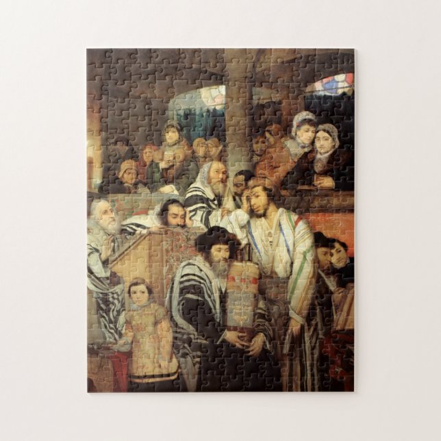 Puzzle Judíos rezando por Maurycy Gottlieb - Circa 1878 (Vertical)