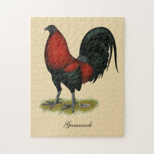 Puzzle Juego Americano BB Gallo Rojo Negro