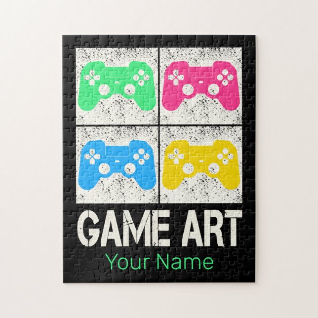 Puzzle Juego Art Vintage Gamepad Retro Controller Gambee (Vertical)