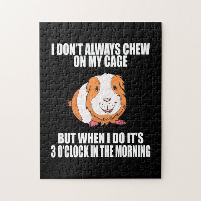 Puzzle Juego Con El Cerdo De Guine Por La Mañana (Vertical)