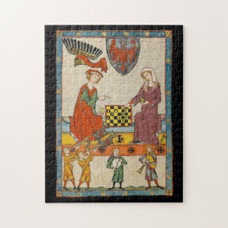 Puzzle Juego de Ajedrez Códice Manesse siglo XIV