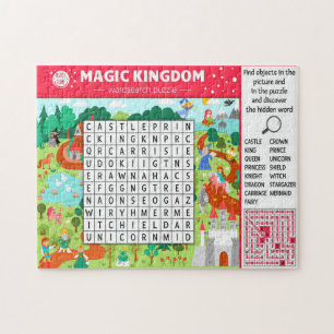 Puzzle Juego de búsqueda de palabras del castillo mágico