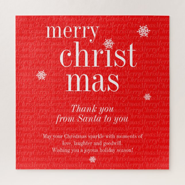 Puzzle Juego de día de fiesta moderna y alegre Navidad (Vertical)