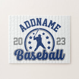 Puzzle Juego de jugador de equipo de béisbol con nombre p