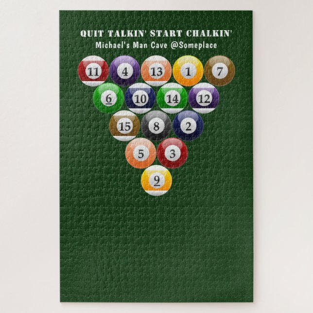 Puzzle Juego de la piscina de las bolas de billar del (Vertical)