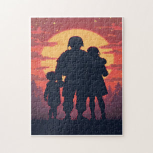 Puzzle Juego de mosaico de imagen oculta patriótica para