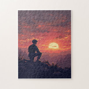 Puzzle Juego de mosaico de imagen oculta patriótica para