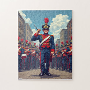 Puzzle Juego de mosaico de imagen oculta patriótica para