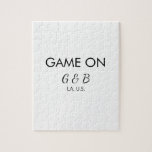 Puzzle Juego en añadir pareja nombre fiesta de boda lugar<br><div class="desc">diseño</div>