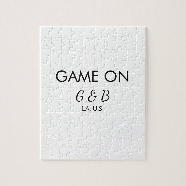 Puzzle Juego en añadir pareja nombre fiesta de boda lugar (Vertical)